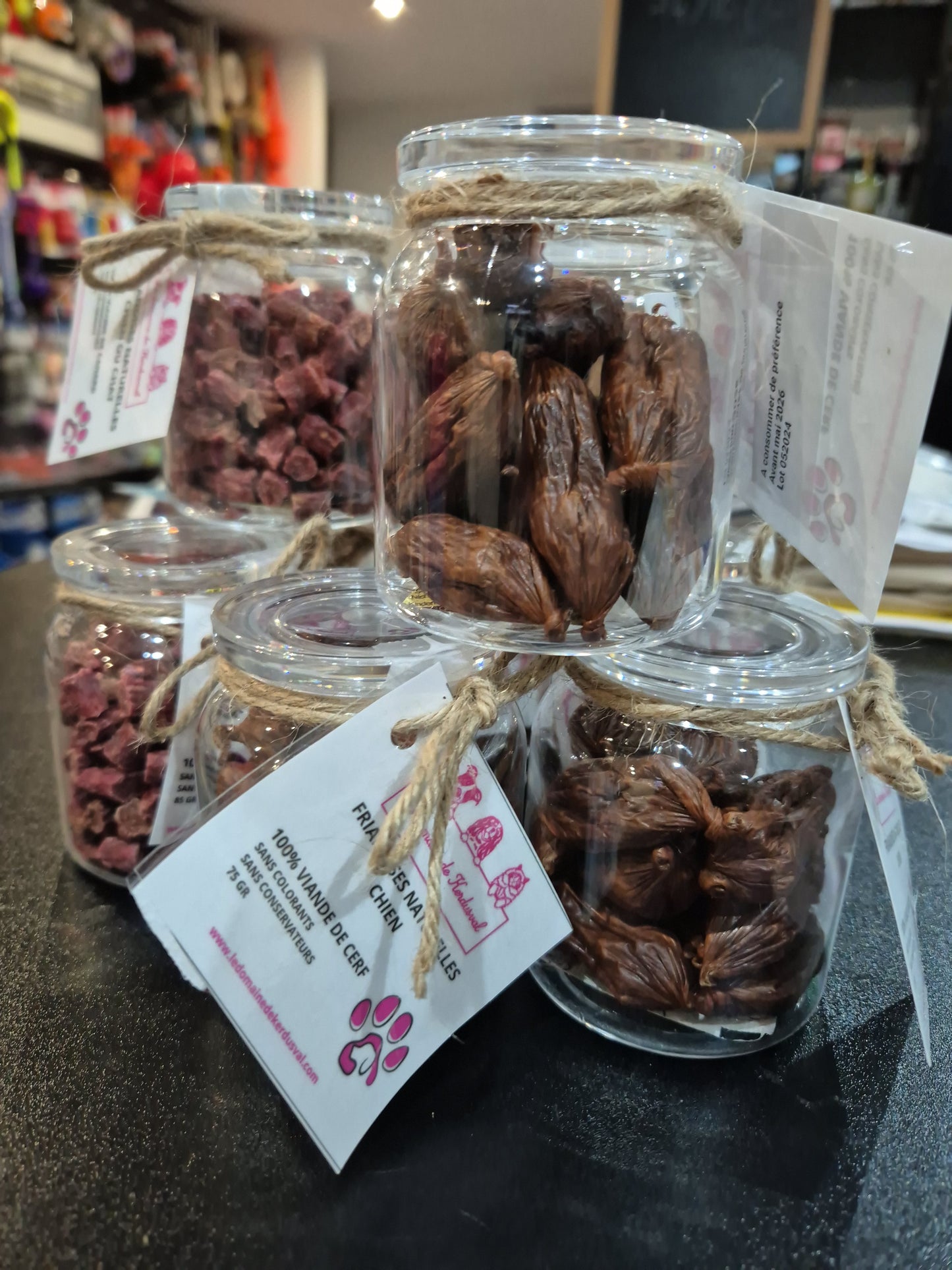 Petit pot de saucisses de cerf